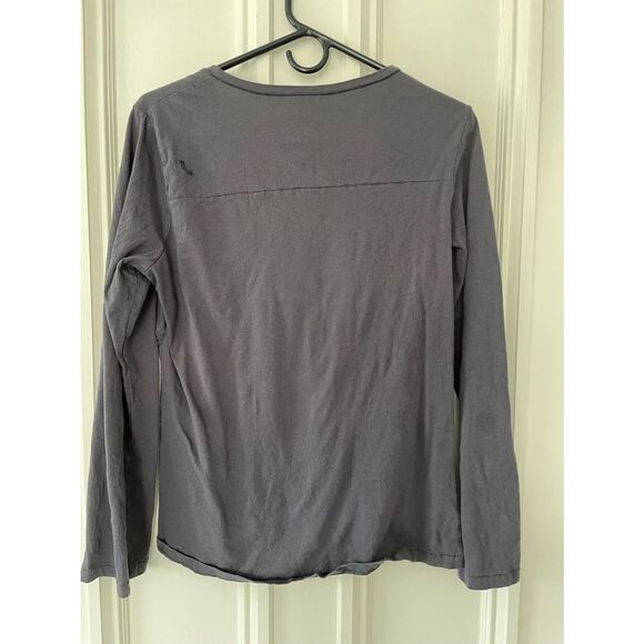 Lole charcoal gray v-neck babydoll long sleeve top M - Picture 3 of 3